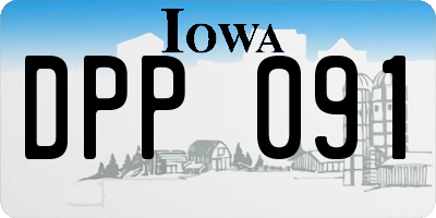 IA license plate DPP091