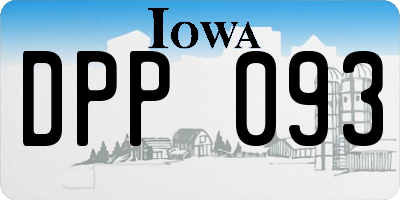 IA license plate DPP093