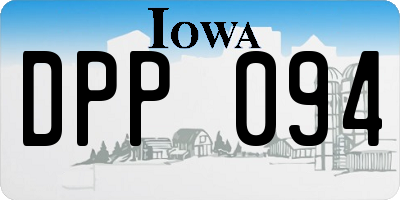 IA license plate DPP094