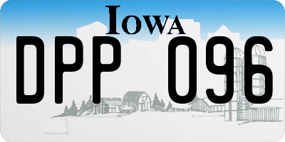 IA license plate DPP096