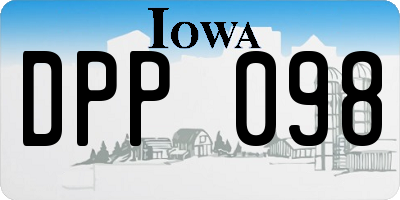 IA license plate DPP098