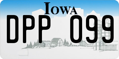 IA license plate DPP099