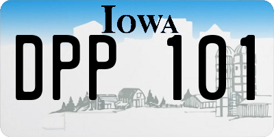 IA license plate DPP101
