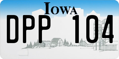 IA license plate DPP104