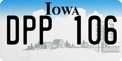 IA license plate DPP106