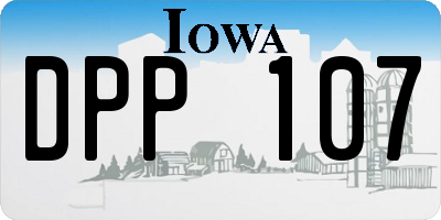 IA license plate DPP107