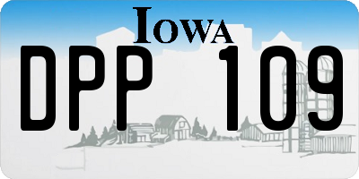 IA license plate DPP109