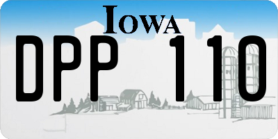 IA license plate DPP110