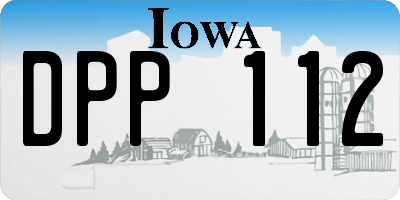 IA license plate DPP112