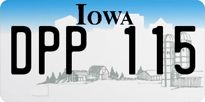 IA license plate DPP115