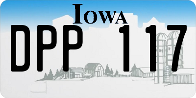 IA license plate DPP117