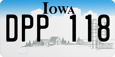 IA license plate DPP118
