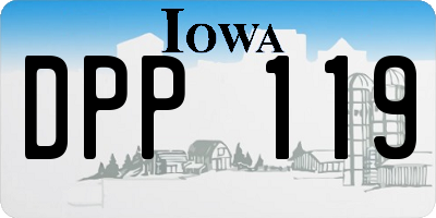 IA license plate DPP119