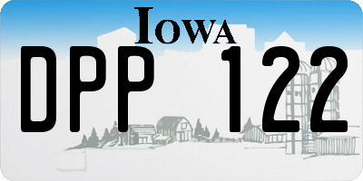 IA license plate DPP122