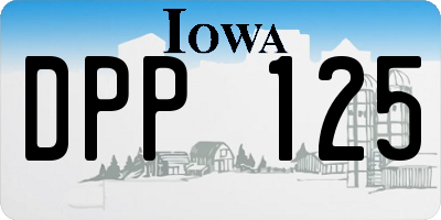 IA license plate DPP125