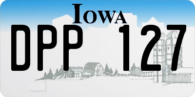 IA license plate DPP127