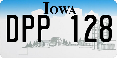 IA license plate DPP128