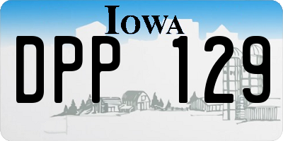 IA license plate DPP129