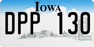 IA license plate DPP130