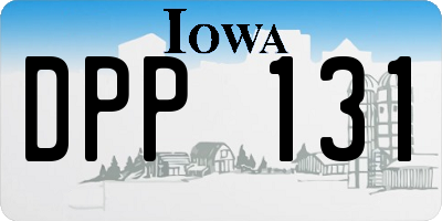 IA license plate DPP131