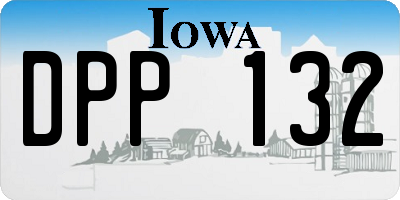 IA license plate DPP132