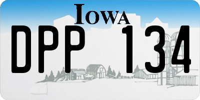 IA license plate DPP134