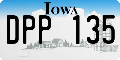 IA license plate DPP135