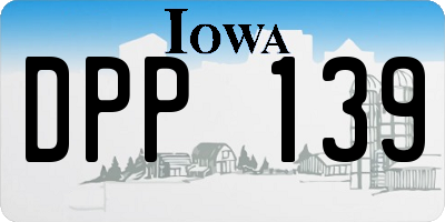 IA license plate DPP139