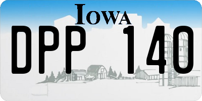IA license plate DPP140