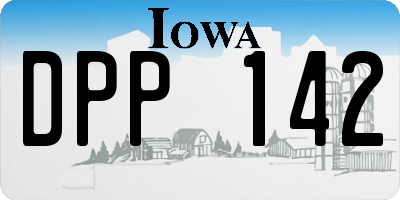 IA license plate DPP142