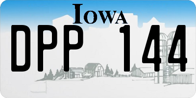 IA license plate DPP144