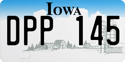IA license plate DPP145