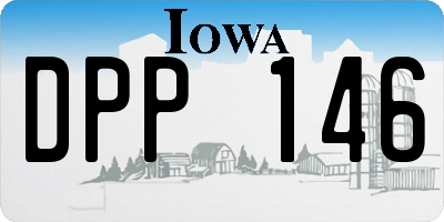 IA license plate DPP146