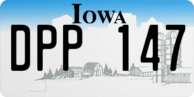 IA license plate DPP147