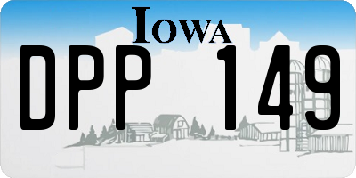 IA license plate DPP149