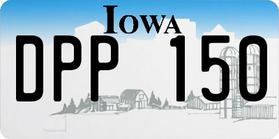 IA license plate DPP150