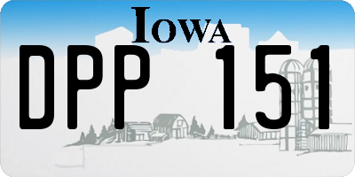 IA license plate DPP151