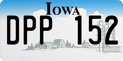 IA license plate DPP152