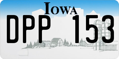 IA license plate DPP153