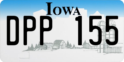 IA license plate DPP155