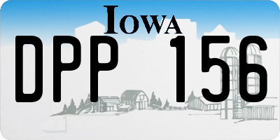 IA license plate DPP156