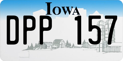 IA license plate DPP157