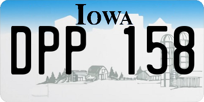 IA license plate DPP158