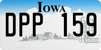 IA license plate DPP159