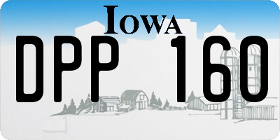 IA license plate DPP160