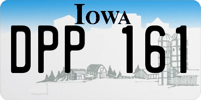 IA license plate DPP161
