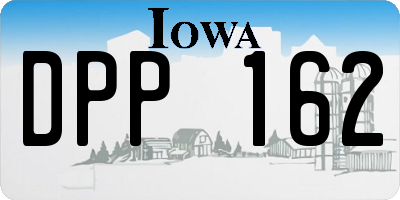 IA license plate DPP162