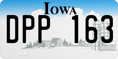 IA license plate DPP163
