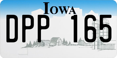IA license plate DPP165