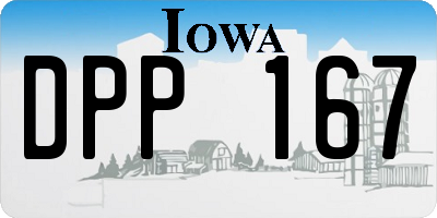 IA license plate DPP167